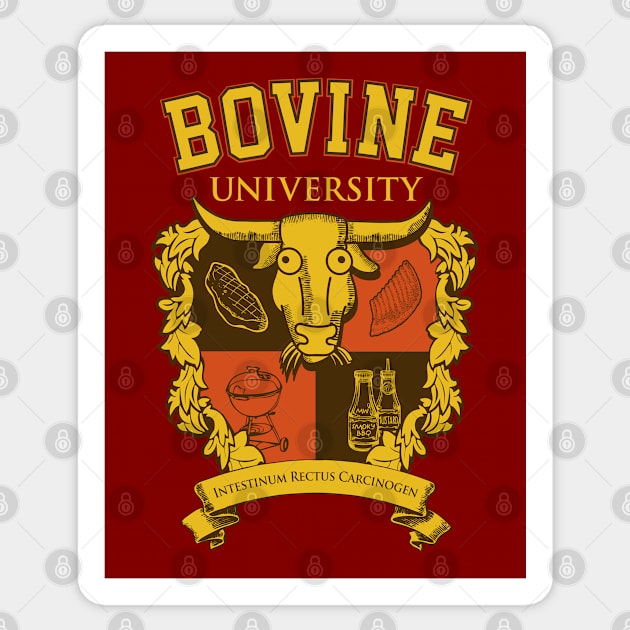 Bovine University Sticker by JaegerBomb